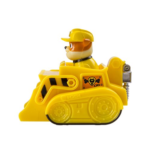 Paw Patrol - Racers - Rubble - Mini Vehículo al Rescate La Patrulla Canina - Medidas 6.4x9.5x7.6 cm