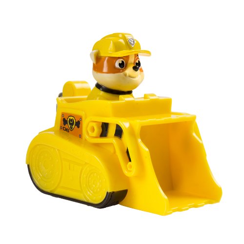 Paw Patrol - Racers - Rubble - Mini Vehículo al Rescate La Patrulla Canina - Medidas 6.4x9.5x7.6 cm