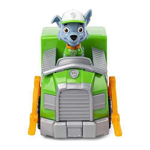 PAW PATROL Recycling mit Rocky-Figur (Basic Vehicle/Basis Fahrzeug) Reciclado de la Patrulla Canina vehículo, Color no se Puede aplicar. (Spin Master 6061804)