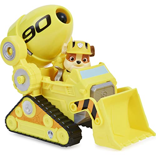 Paw Patrol - Rubble's Deluxe - Vehículo de Juguete transformable con Figura de acción Coleccionable, de la película la Patrulla Canina, Juguetes para niños a Partir de 3 años