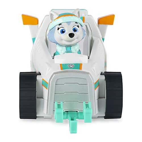 PAW PATROL Schneefahrzeug mit Vehicle/Basis Fahrzeug Nieve de la Patrulla Canina con Figura de Everest (vehículo básico), Color no se Puede aplicar. (Spin Master 6061802)