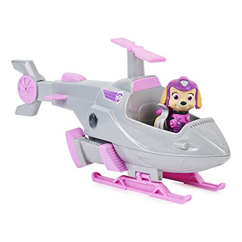 PAW PATROL Skye's Deluxe película Transformador Coche de Juguete con Figura de acción Coleccionable, Juguetes para niños a Partir de 3 años