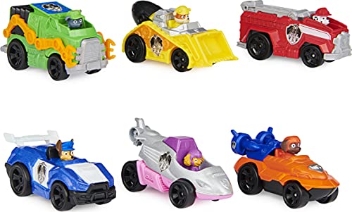 PAW PATROL True Metal Movie Gift Pack of 6 Collectible Die-Cast Toy Cars, 1:55 Scale, Kids’ Toys for Ages 3 and up La Patrulla Canina-6 Vehículos Verdadero, Multicolor (Spin Master 6060428)