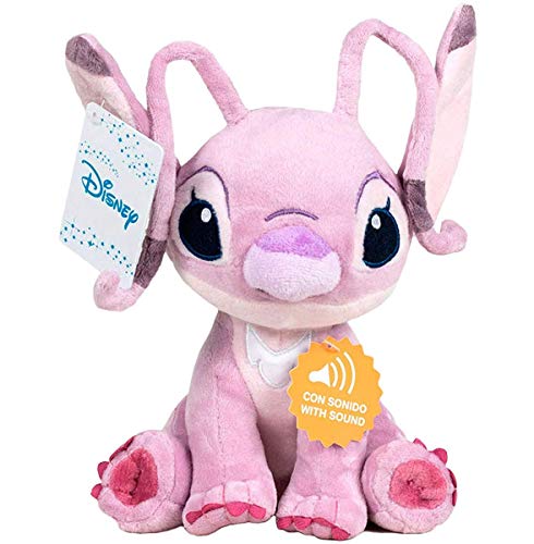 Peluche Angel Stitch Disney soft sonido 20cm