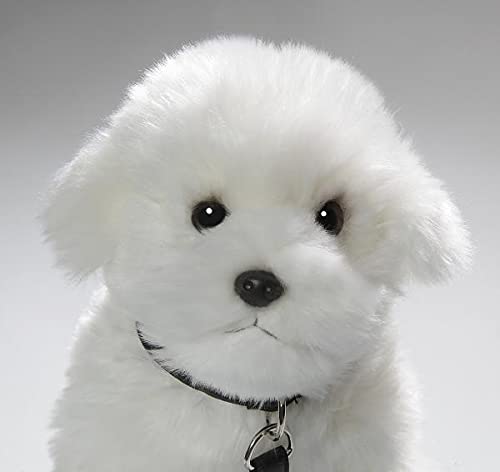 Peluche - Bichón Maltés, Perro con Correa (Felpa, 26cm) [Juguete] 3467