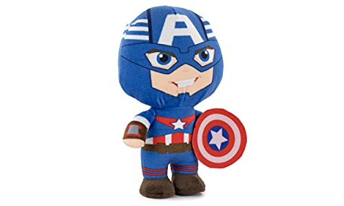 Peluches de los Personajes del Universo Marvel, Avengers, Guardianes de la Galaxia - Calidad Super Soft (20cm, Capitan América)