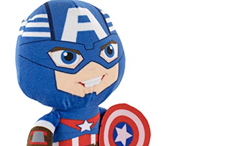 Peluches de los Personajes del Universo Marvel, Avengers, Guardianes de la Galaxia - Calidad Super Soft (20cm, Capitan América)