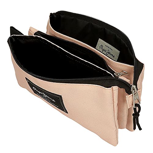 Pepe Jeans Aris Estuche Triple Rosa 22x12x5 cms Poliéster