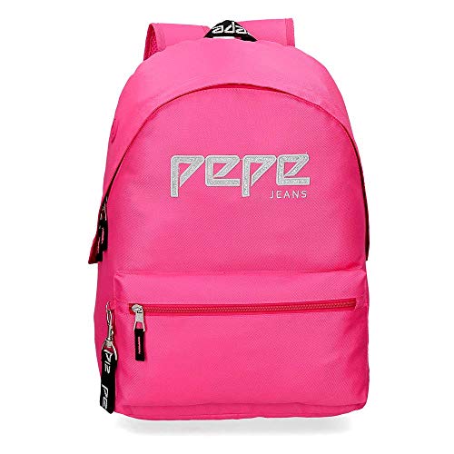 Pepe Jeans Uma Mochila Adaptable a Carro Rosa 31x42x17,5 cms Poliéster 22.79L