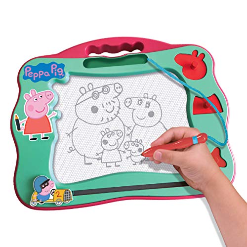 Peppa Pig 674 07218 Travel Magnetic Scribbler, verde menta/rosa