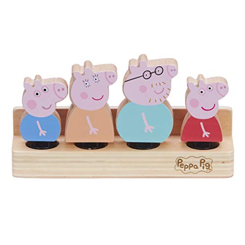 Peppa Pig Pack 4 Figuras Madera Familia Pig