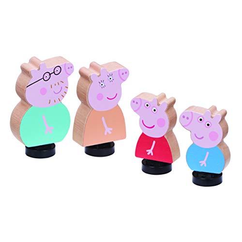 Peppa Pig Pack 4 Figuras Madera Familia Pig