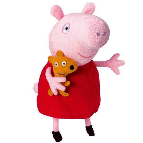 Peppa Pig Peluche Peppa con Voz, Multicolor (Bandai 84255)