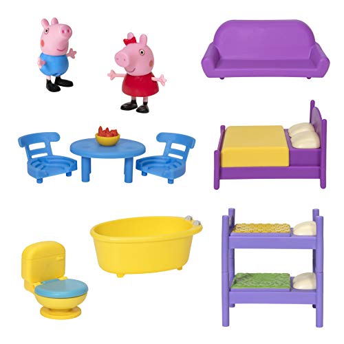 Peppa Pig PEP0757 Casa de ensueño de Peppa Pig con 2 Figuras exclusivas: Peppa y George con Accesorios para niños a Partir de 2 años.