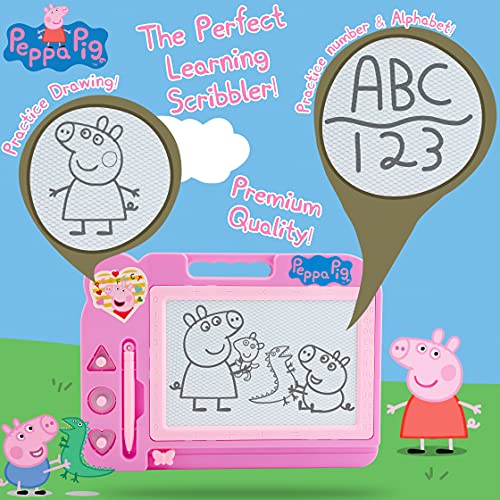 Peppa Pig Pizarra Magnetica, Pizarra Infantil, Pizarra Mágica 27 x 20 cm, Regalo Niña, Juguetes Infantiles