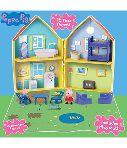 Peppa Pig Playset CASA Abierta Figuras Peppa y George + Muchos Accesorios Originales