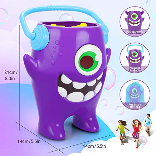 Peradix Burbujas de Jabon Niños, Maquina Burbujas Niños, Máquina de Burbujas Automática Portátil con Jabón Líquido 200 ml, Maquina Pompas Jabon para Niños Juguete de Baño Fiestas Bodas