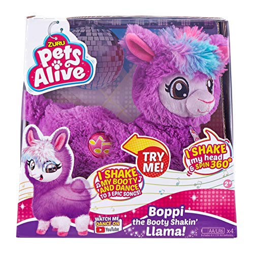 Pets Alive Boppi el botín Shakin Llama a Pilas Baile robótico de Juguete púrpura