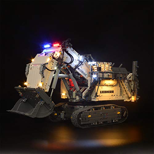 PEXL Juego de iluminación para Lego Technic Liebherr excavadora R 9800 – Juego de iluminación LED compatible con Lego Technic 42100 (sin juego Lego)