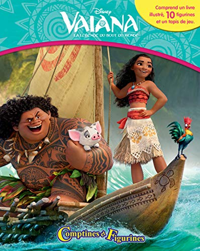 Phidal – Vaiana Coffret Libro con 12 Figuras + Alfombra de Juego, 9782764341803, Multicolor