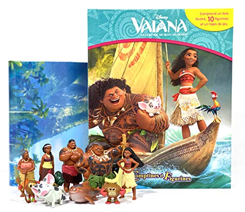 Phidal – Vaiana Coffret Libro con 12 Figuras + Alfombra de Juego, 9782764341803, Multicolor