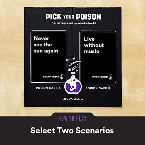 Pick Your Poison Card Game - The “What Would You Rather Do?” Party Game [All Ages/Family Edition]