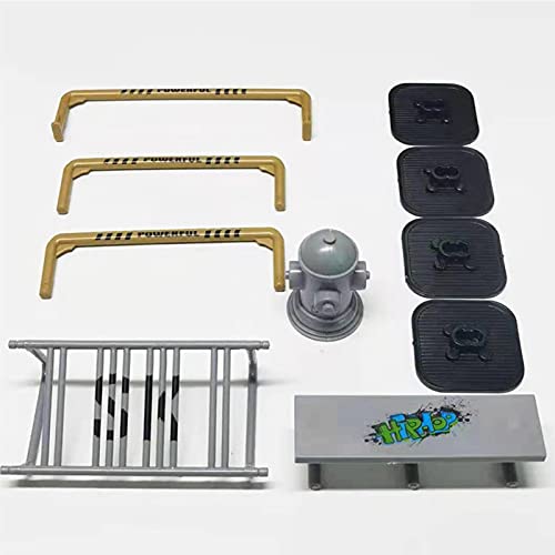 PIGMANA Mini Finger Skateboard Park Set Kit de Piezas de Skate Que Incluye monopatines, Scooters, Patines, Bicicletas y Ruedas con Ruedas First-Rate