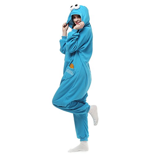 Pijamas Enteros Carnaval Cosplay Adulto Ropa de Dormir Hombre Camisones Disfraces Plaza Sésamo Ropa Pijamas de Una Pieza Mujer