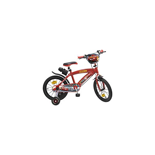 Pik&Roll Cars 3 - Bicicleta de 16 Pulgadas, Unisex, Color Rojo