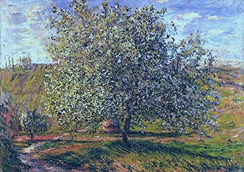 Pintura Número Kits Claude Monet Tree En Blossom cerca de Veth Paint por números para adultos y niños Kits de regalo de pintura al óleo de bricolaje Pre Impreso-mi_Enmarcado