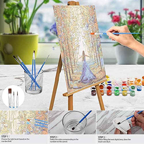 Pintura Número Kits Claude Monet Tree En Blossom cerca de Veth Paint por números para adultos y niños Kits de regalo de pintura al óleo de bricolaje Pre Impreso-mi_Enmarcado