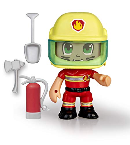 Pinypon Action- 2 Mixóplis Boxes Banco y Bombero con 1 Figura y Accesorios, niñas a Partir de 4 a 8 años, mixópolis (Famosa 700015714)