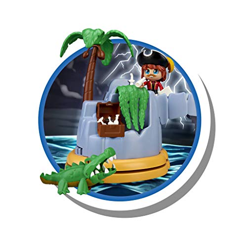 Pinypon Action- Isla Pirata del Capitán Caimán con 2 Figuras, niñas de 4 a 8 años (Famosa 700015637)