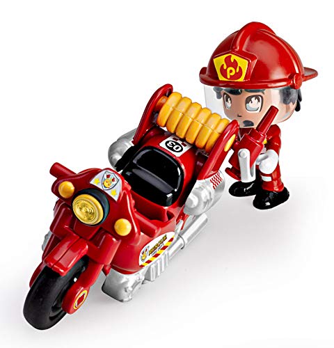 Pinypon Action- Moto de bombero con 1 figura, para niños y niñas a partir de 4 a 8 años, (Famosa 700015636)