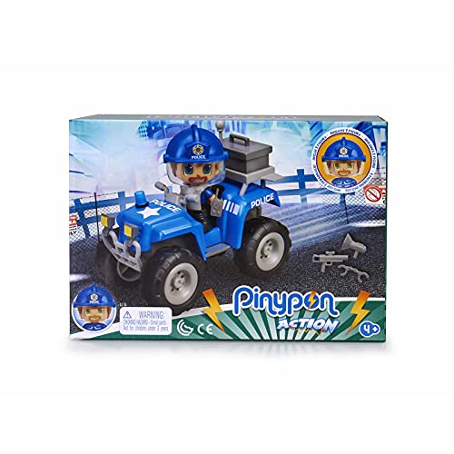 Pinypon Action - Quad con 1 Figura de policía para niños y niñas a Partir de 4 a 8 años, (Famosa 700015582)