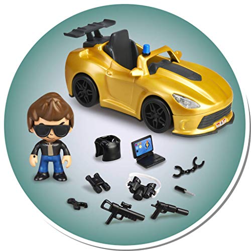 Pinypon Action - Súper Coche con la Figura de un espía y Accesorios, para niños y niñas de 4 a 8 años (Famosa 700015150)