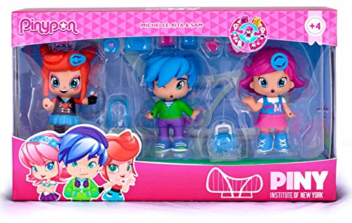 Pinypon by PINY PINY - Pack de 3 figuritas Michelle, Rita y Sam (Famosa 700014144)