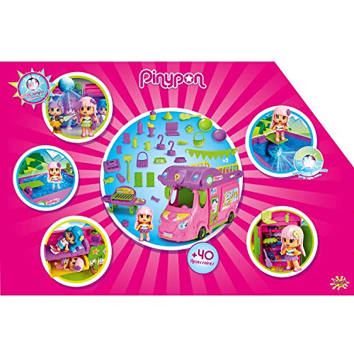 Pinypon Cool Caravan - Set de Juguete y Accesorios Divertidos con 1 Figura para niños y niñas de 4 a 8 años (Famosa 700015070)