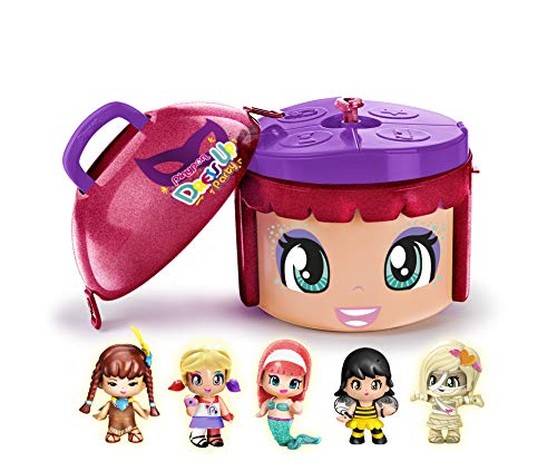 Pinypon- Dress Up Party, 5 Figuras con contenedor, Disfraces de fista, edición Limitada, Juguete (Famosa 700015882)