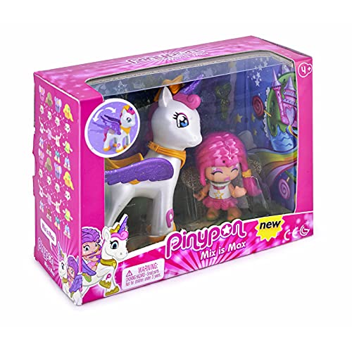 Pinypon - Estrella y Unicornio Volador, color/modelo Surtido, 32 Pequeños Accesorios (Famosa 700014082)