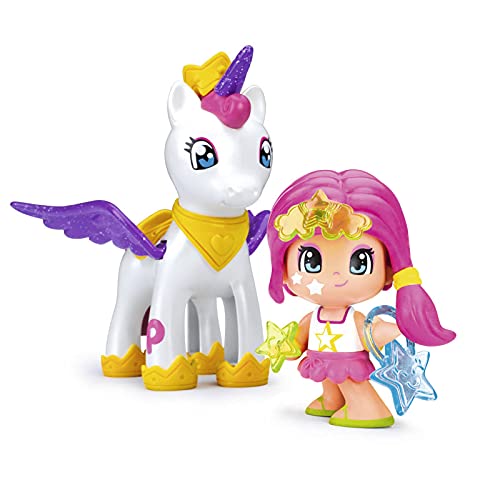 Pinypon - Estrella y Unicornio Volador, color/modelo Surtido, 32 Pequeños Accesorios (Famosa 700014082)