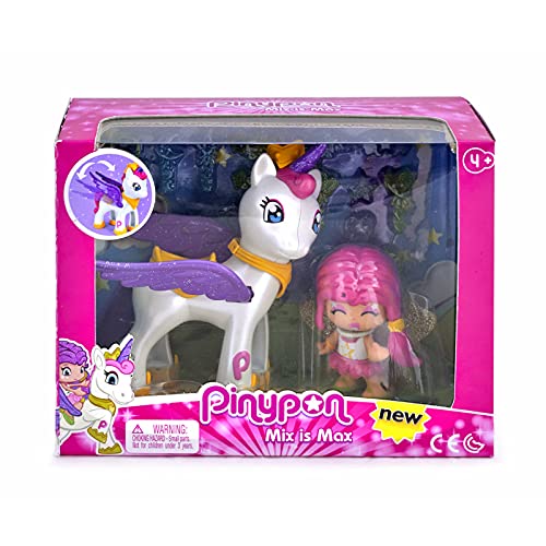 Pinypon - Estrella y Unicornio Volador, color/modelo Surtido, 32 Pequeños Accesorios (Famosa 700014082)