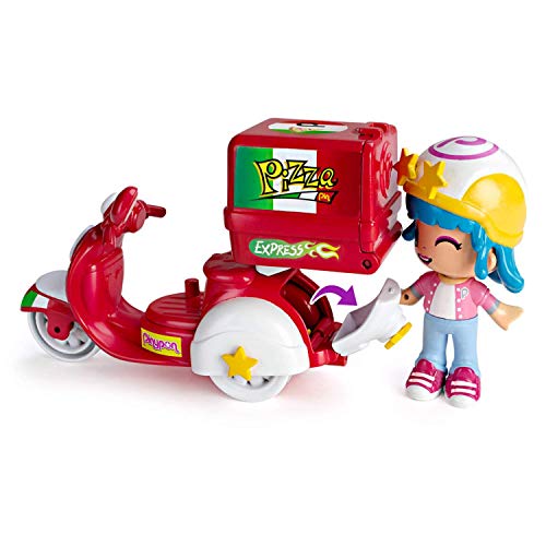 Pinypon - Moto de Pizzería, con 1 Figura, niños y niñas de 4 a 8 años (Famosa 700014911)