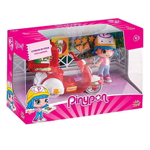 Pinypon - Moto de Pizzería, con 1 Figura, niños y niñas de 4 a 8 años (Famosa 700014911)