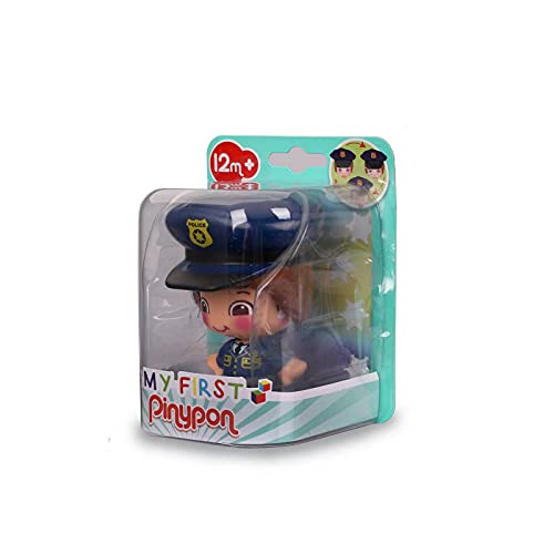 Pinypon - My First, Figura Policía, Figurita profesión policías, Juguete de policia para niños partir de un año, 3 caras diferentes,cuerpo intercambiable, Niños a partir de un año,FAMOSA (700016403)