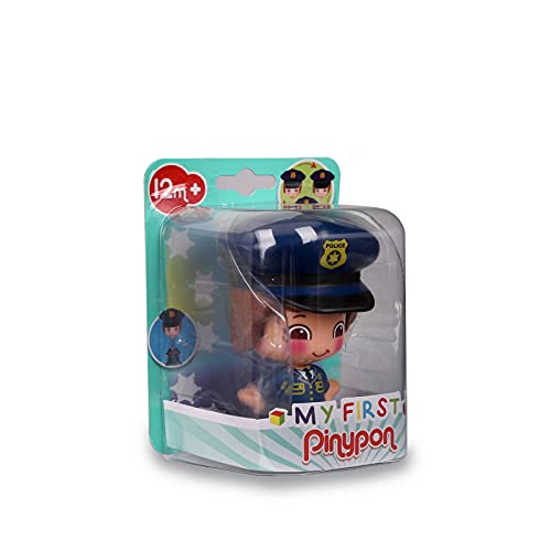 Pinypon - My First, Figura Policía, Figurita profesión policías, Juguete de policia para niños partir de un año, 3 caras diferentes,cuerpo intercambiable, Niños a partir de un año,FAMOSA (700016403)