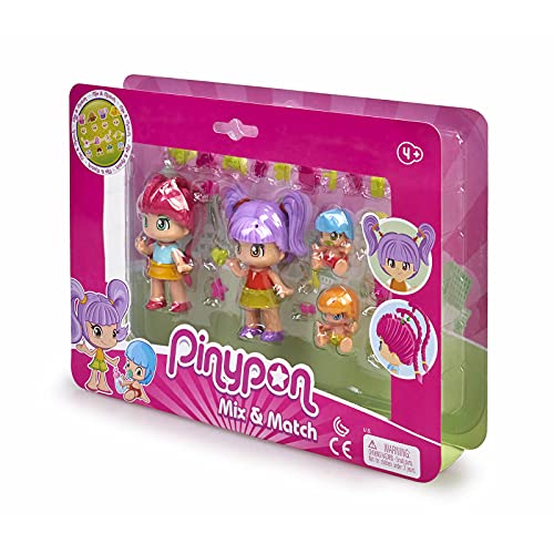 Pinypon- Pack 4 Figuras New Look, a Partir de 4 años (Famosa 700015571)