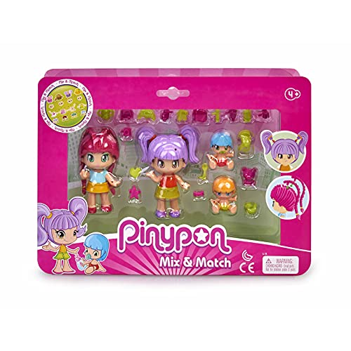 Pinypon- Pack 4 Figuras New Look, a Partir de 4 años (Famosa 700015571)