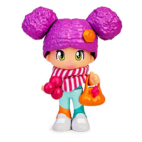 Pinypon- Pack 4 Figuras Nieve, muñeca esquí, Juguete (Famosa 700015771)