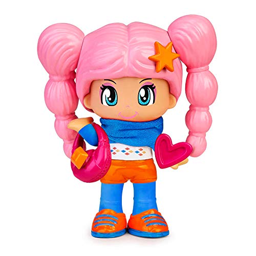 Pinypon- Pack 4 Figuras Nieve, muñeca esquí, Juguete (Famosa 700015771)